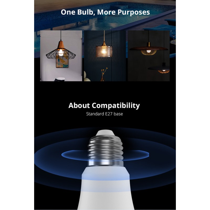 SONOFF B02-B-A60 WIFI LED-HÕÕGNIITPIRN 9W E27