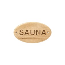Puinen saunan ovikyltti