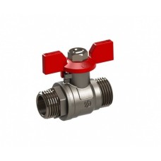 1/2" male-to-male ball valve, short handle