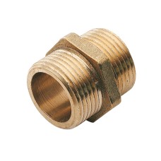 Brass double nipple 3/4