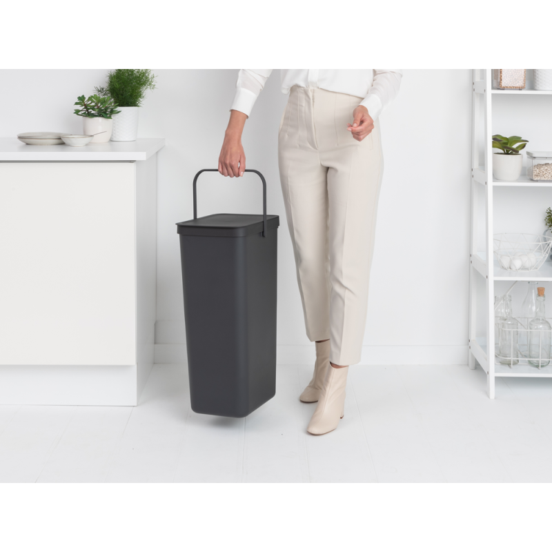 МУСОРНОЕ ВЕДРО BRABANTIA 40Л SORT&GO СЕРЫЙ