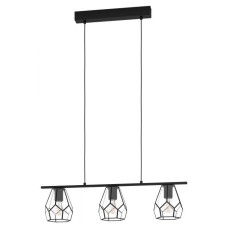 Kattokruunu Mardyke 3x40W E27 musta/kirkas