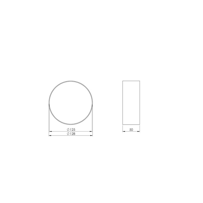 VENT.PLAST.ÜMAR ÜHENDUS D125MM ASF125