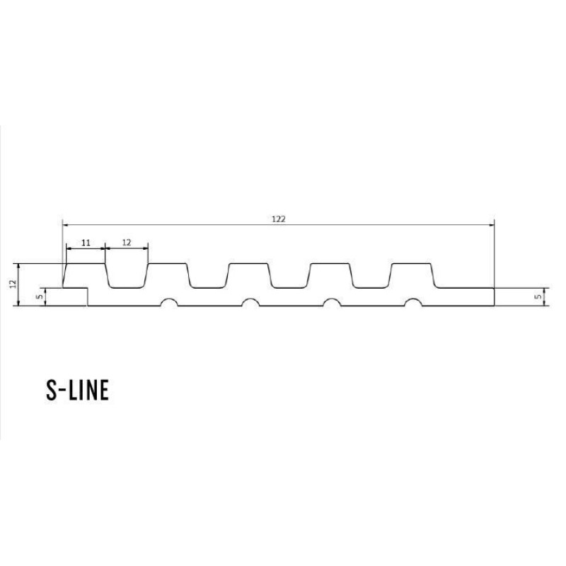 LINERIO MOULDING  S-LINE Left MOCCA 2,65M