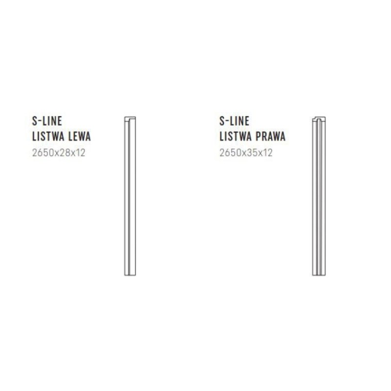 LINERIO MOULDING  S-LINE Right MOCCA 2,65M