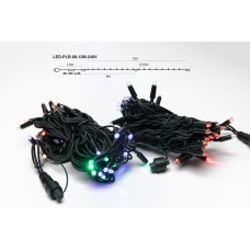 JOULUVALO 12M LED MULTI, T.VIHREÄ KAAPELI