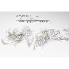 CHRISTMAS LIGHT.LED-RPLR-100W-FL WHITE,GLITTER,LIGHT.CABLE.
