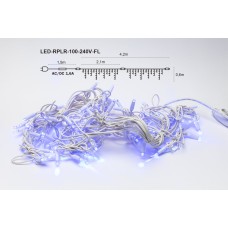 РОЖДЕСТВЕНСКИЙ СВЕТ.LED-RPLR-100B-FL СИНИЙ.СИЯЮЩИЙ,СВЕТ.КРЫШКА