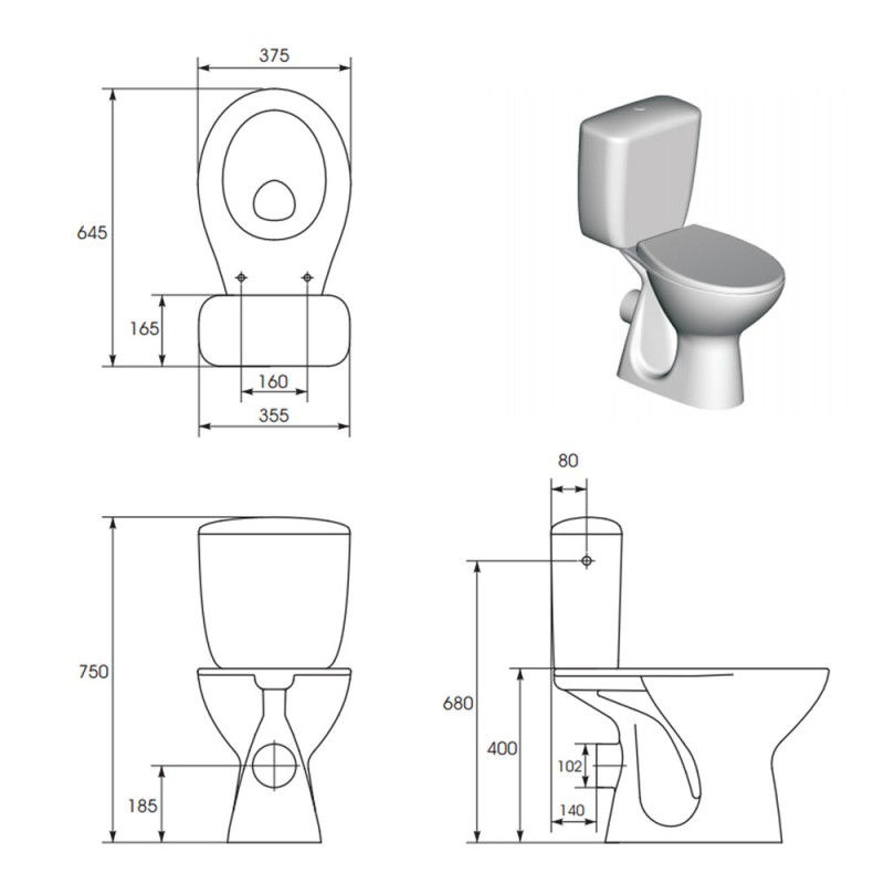 WC POTT.SENATOR 010 3/6L+ISTE