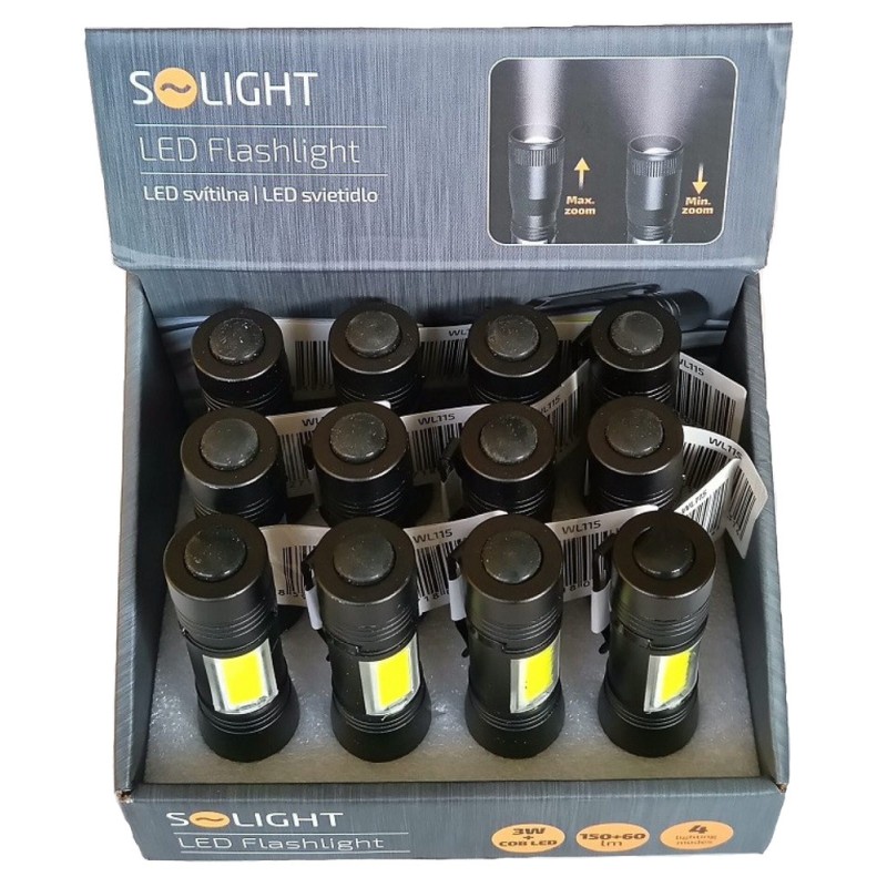 TASKULAMP 3W+COB 150+60lm 1xAA LED