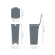 GARBAGE BIN BRABANTIA 40L STEP UP DARK GRAY