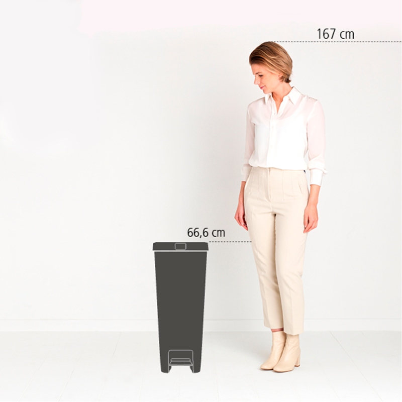 GARBAGE BOX BRABANTIA 40L STEP UP GREEN