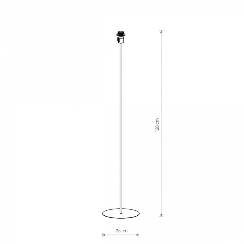 VALGUSTI ALUS PETIT H-128CM 40W E27 MUST