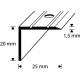 STEP NOSING D3-2M 25X20MM BLACK  DIONE