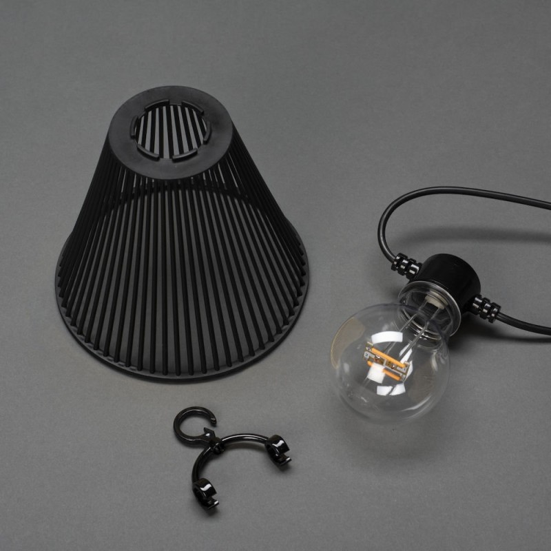 VALGUSKETT START BULBS 10 E27 IP44 LED DIM MUST