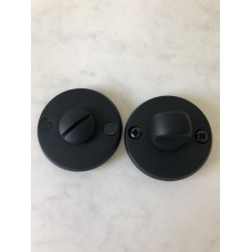  ПОВОРОТНАЯ ЗАДВИЖКА ДЛЯ WC MESSING/ЧЁРНЫЙ  EURO 38MM
