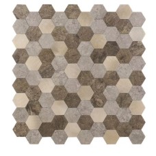 SEINAPANEEL BROWN HEXAGONS 28X28,8 LIIMIGA