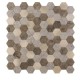 SEINAPANEEL BROWN HEXAGONS 28X28,8 LIIMIGA