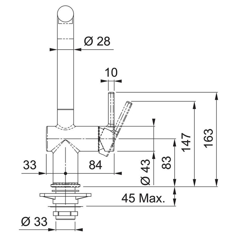 Kitchen Faucet FRANKE ACTIVE L MATT MUST