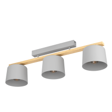 Kattokruunu Mariel 3x40W E27 puu/vaaleanharmaa