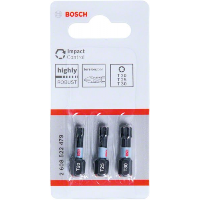 OTSIK BOSCH TORX 20/25/30X25MM LÖÖGIKINDEL 3TK