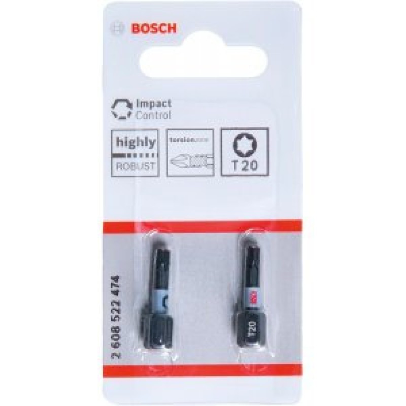 OTSIK BOSCH TORX 20X25MM LÖÖGIKINDEL 2TK