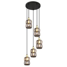 VALGUSTI GLOBO 15761-5B 5x40W E14 MUST/KULD