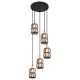 VALGUSTI GLOBO 15761-5B 5x40W E14 MUST/KULD