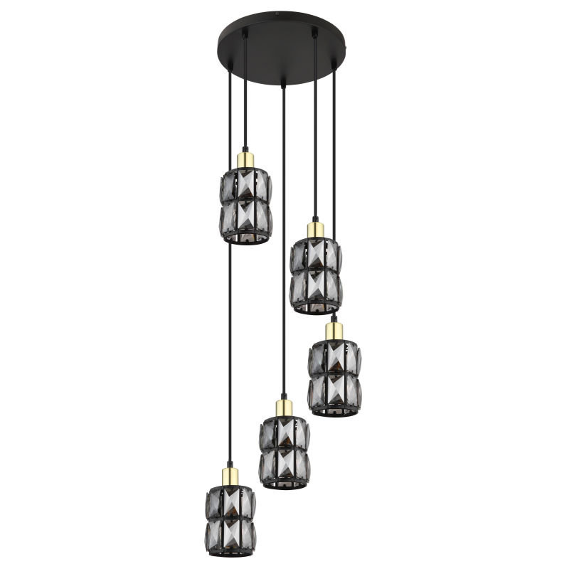 VALGUSTI GLOBO 15761-5B 5x40W E14 MUST/KULD