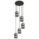 VALGUSTI GLOBO 15761-5B 5x40W E14 MUST/KULD