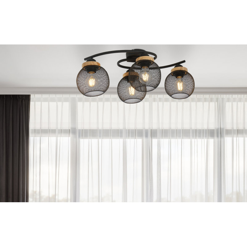 VALGUSTI GLOBO 15663-4D 4x40W E27 MUST/PUIT