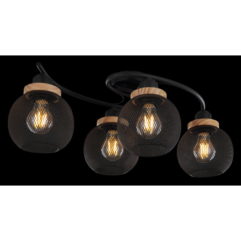 VALGUSTI GLOBO 15663-4D 4x40W E27 MUST/PUIT