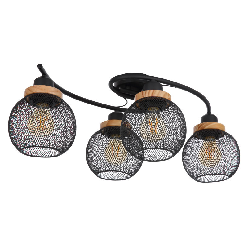 VALGUSTI GLOBO 15663-4D 4x40W E27 MUST/PUIT