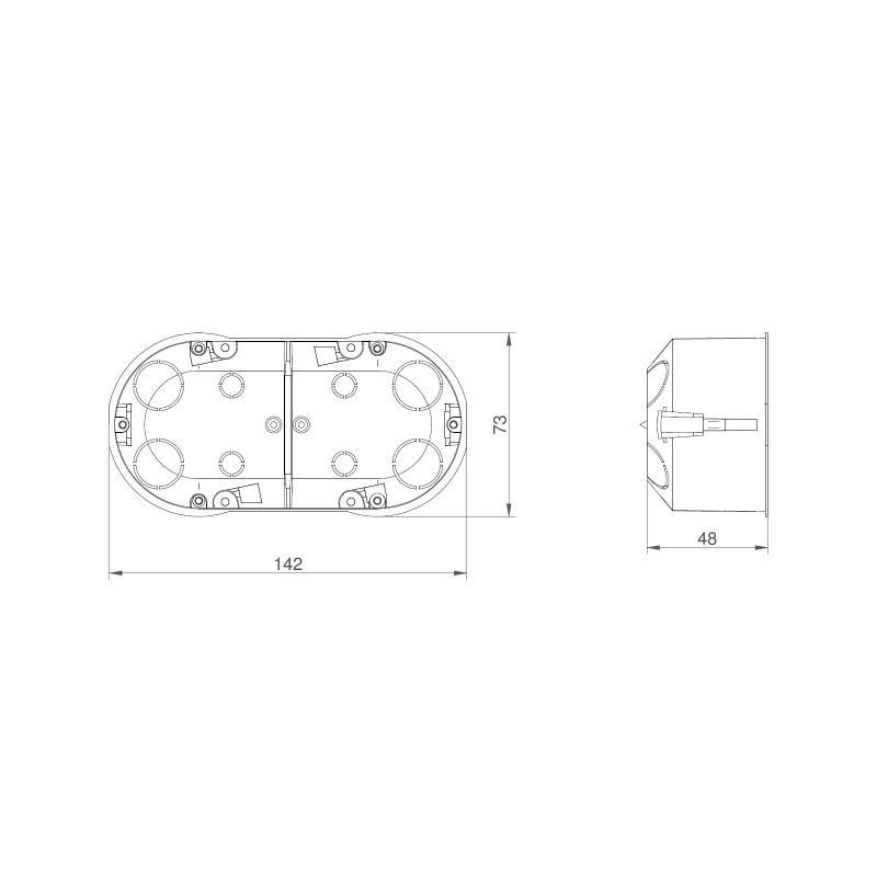 JUNCTION BOX  2-NE 135x61x46mm KIPSILE