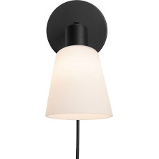 Настенный светильник MOLLI 40W E14 черный/стекло