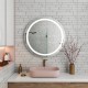  ЗЕРКАЛО ДЛЯ ВАННОЙ КОМНАТЫ  AQUALINE D80CM NR 46 LED VALGUSTIGA IP65
