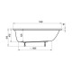 BATHTUB  RAVAK CLASSIC II 150X70CM + ESIPANEEL
