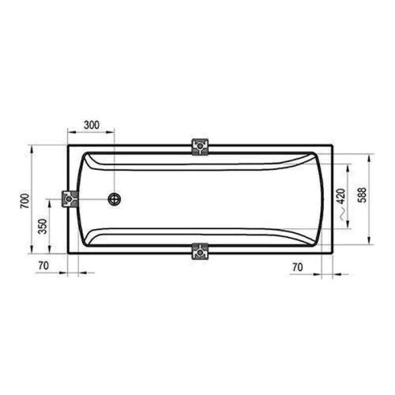 VANN RAVAK CLASSIC II 160X70CM + ESIPANEEL