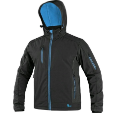 JACKET  SOFTSHELL HW BRISTOL BLACK /BLUE  M