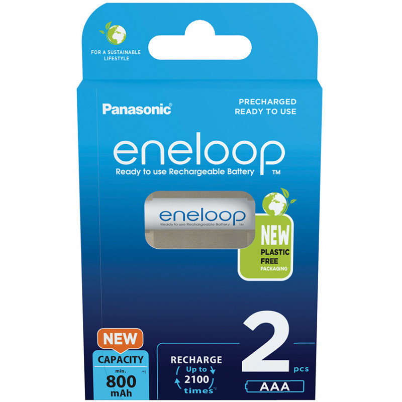 BATTERY  PANASONIC ENELOOP AAA 800 2BP/ 2tk