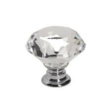 Furniture handle GP15 Ø30 mm Glass/Chrome