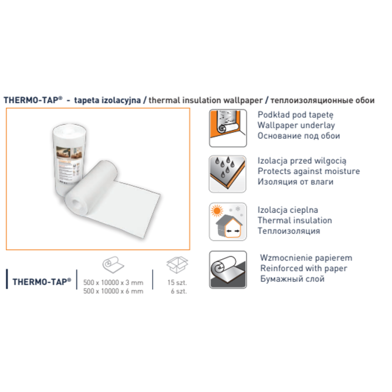 SOOJUSISOLATSIOON THERMO-TAP 3mm/0.5x10m