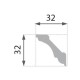 CEILING MOLDING   32X32X2000 EXCLUSIVE B1/ 2tk