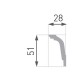 CEILING MOLDING   25X51X2000 LUX E-32/ 2tk