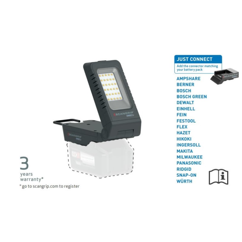 AKULAMP SCANGRIP BASIC CONNECT 1300lm KARKASS