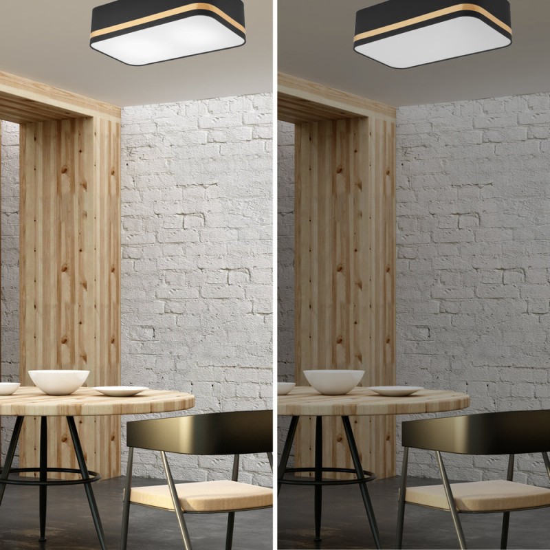 VALGUSTI GILLIAN 2X15W E27 MUST/KULD TEKSTIIL/PVC