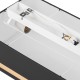 VALGUSTI GILLIAN 2X15W E27 MUST/KULD TEKSTIIL/PVC