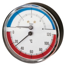 TERMO-MANOMEETER 80 MM 0–4 BAR 0–120 °C 1/2″ AKSIAALNE
