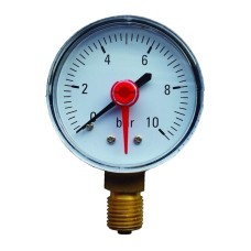MANOMEETER 50 MM 0–10 BAR 1/4″ RADIAALNE