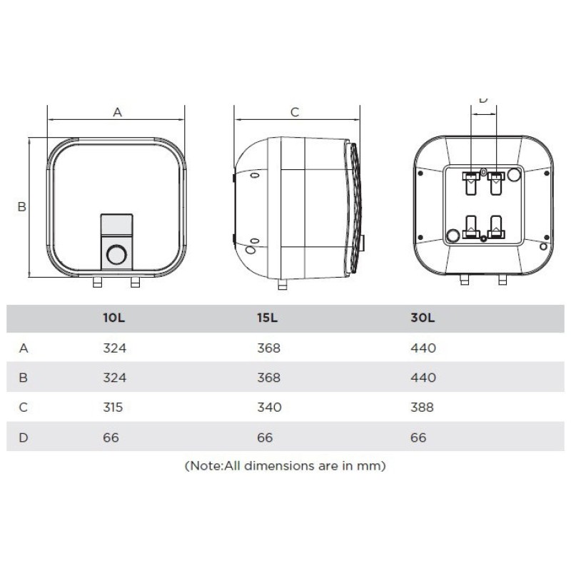 BOILER MIDEA SALUTE 10L ÜLEMINE 2KW